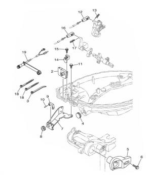 Fernschaltumrüstsatz für Yamaha F15C/F20B