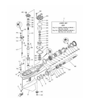 Schlauchanschluss für Staudruckmesser im Yamaha Unterwasserteilen