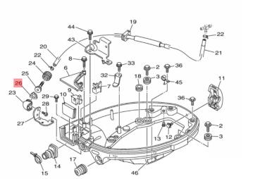 Yamaha Dichtung für Schlauchstutzen Spülanschluss