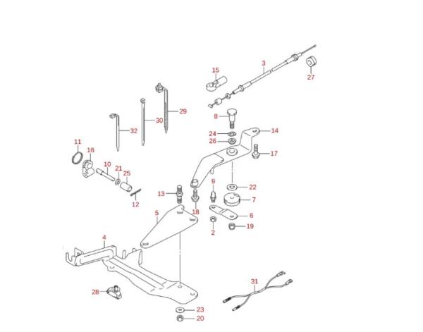 Fernschaltumrüstsatz für Suzuki DF4A/DF5A/DF6A (ab 2016)