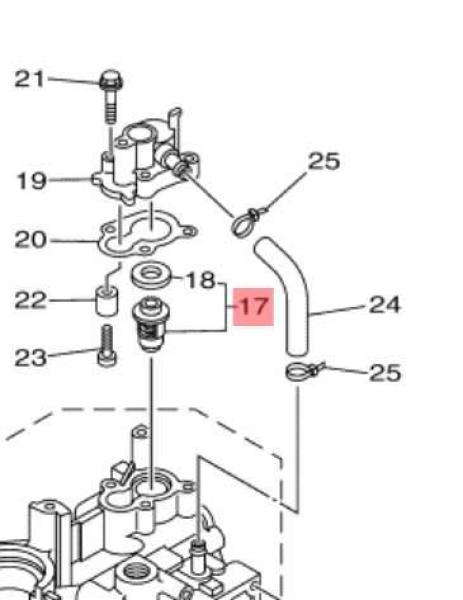 Yamaha Thermostat für F15C / F20B