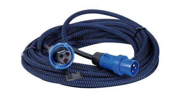 Kabel für Landanschluss mit Schutzhülle und Cruiser-Stecker/CEE-Stecker 10 m